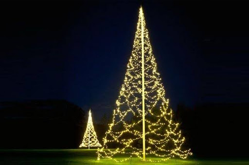 verlichte kerstboom