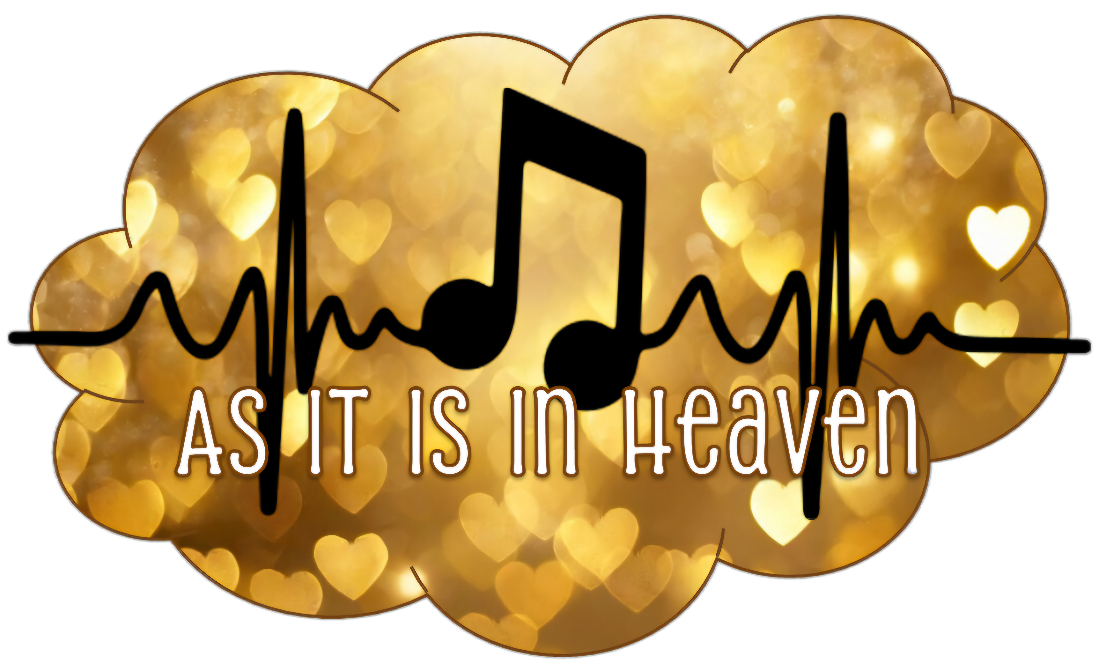 Logo As it is in heaven goud transparante achtergrond