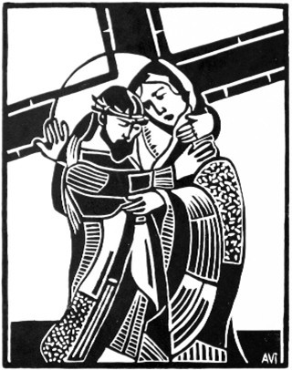 Aalt Visscher kruiswegstatie 4a detail